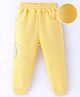 Little Kangaroos Full Length Lounge Pant with Text Print - Yellow