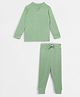 Cocoon Care Bamboo Knit Full Sleeves Solid Coordinating Night Suit - Green