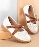 Cute Walk by Babyhug Ballerinas with Velcro Closure Floral Applique - White
