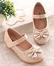 Cute Walk by Babyhug Ballerinas With Velcro Closure & Bow Applique - Golden