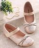 Cute Walk by Babyhug Ballerinas With Velcro Closure & Knot Applique - Golden