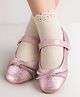 Cute Walk by Babyhug Ballerinas With Velcro Closure & Knot Applique - Pink
