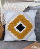 AAZEEM Attractive Cotton Cushion Pillow Cover- Set of 5 (White&Yellow)