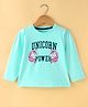 Doreme Single Jersey Knit Full Sleeves T-Shirt With Unicorn Print - Light Sea Green