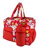 MomToBe Infant Diaper & Nappy Changing Bag Kitty Print - Red