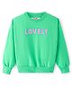 Primo Gino 100% Cotton French Terry Knit Full Sleeves Sweatshirt with Text Print - Green