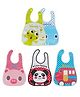 Adore Baby Plastic Bib/ Waterproof Quick Dry Sleeveless Printed Bibs Apron- Pack of 5 - Multicolor/ Multiprint