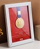 Oye Happy Best Dad Real Medal in Frame- Red