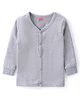 Babyhug Full Sleeves Solid Colour Front Open Thermal Vest - Light Grey