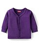 Babyhug Front Open Full Sleeves Solid Color Thermal Vest - Purple