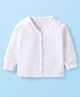 Babyhug Full Sleeves Solid Colour Front Open Thermal Vest - Off White