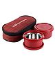 Oliveware Deniz Lunch Box, 2 Microsafe containers with Insulated Fabric Bag- Red