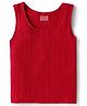 Babyhug Knit Sleeveless Solid Thermal Vests - Red