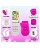 Planet of Toys Flip Style Classic Design Musical Cell Phone Toy for Kids and Toddlers Pretend Play Toy | with Music and Blinking Light