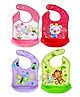JARS Collections Sleeveless Waterproof Printed Apron Bib Pack of 4  Multicolour