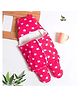 JARS Collections Baby Baby Blankets New Born Combo Pack of Hooded Wrapper Sleeping Bag and Baby Bath Towel for Babies-Pink