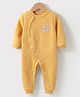 Kookie Kids Full Sleeves Full Sleeves Winterwear Romper with Tiger Patch Detailing - Yellow