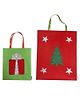Li'll Pumpkins Tree Gift Bags Set Of 2 - Red & Green