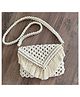 Alaaya Decor macarme sling bag- White