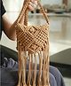 Alaaya Decor macarme sling bag- Brown