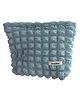 House of Quirk Makeup Bag Cute Makeup Bag Small Cosmetic Pouch Aesthetic Stuff Puffy Preppy Makeup Bag (Light Blue)