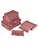 House of Quirk Travel Storage Printed Clothes Packing Cubes Space Savers Bags Cosmetic Shoes Organizer Pouch (Pack of 6 Pink Leopard, Polyester)