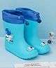 Yellow Bee Astronaut Detailed Rain Boots - Blue