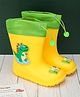 Yellow Bee Dinosaur Detailed Rain Boots - Yellow
