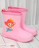 Yellow Bee Mermaid Detailed Rain Boots - Pink