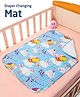 Zoe Multipurpose Waterproof Diaper Changing Mat With Honeybee Print - Blue