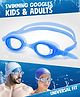 Fiddlerz Anti Fog Swimming Goggles with UV Protection & Adjustable Strap Blue color Age 3 and Above