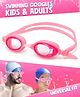 Fiddlerz Anti Fog Swimming Goggles with UV Protection & Adjustable Strap Pink color Age 3 and Above