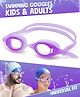 Fiddlerz Anti Fog Swimming Goggles with UV Protection & Adjustable Strap Purple color Age 3 and Above