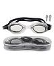 Fiddlerz Anti Fog Swimming Goggles with UV Protection & Adjustable Strap Black color Age 3 and Above
