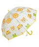 Yellow Bee Animals Printed Transparent Umbrella - Orange