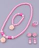 SYGA Pack of 5 Jewelry Set Flower Pearl Design - Pink Rose