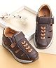 Cute Walk by Babyhug Slip On Formal & Party Wear Shoes with Velcro Closure - Coffee Brown