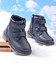 Cute Walk by Babyhug Solid Winter Boots With Velcro Closure- Blue
