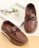 Cute Walk by Babyhug Slip On Loafers with Bow Detailing - Brown