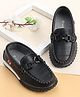 Cute Walk by Babyhug Slip On Loafers with Bow Detailing - Black