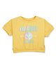 GINI & JONY Half Sleeves Sporty Legend Text Printed Tee - Yellow