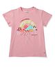 GINI & JONY Half Sleeves Summer Theme With Exploring Text Printed Tee - Pink