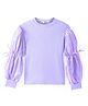 Kookie Kids Full Sleeves Peasant Sleeves Solid Colour Top With Bow Applique - Lilac