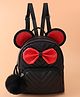 Babyhug Bow Applique Fashion Backpack - Black