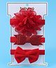 Babyhug Headbands With Bow & Floral Applique Pack Of 3 - Red