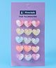 Pine Kids Free Size Heart Applique Hair Pins Pack of 5 - Multicolour