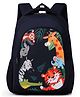 Frantic Premium School Bag Blue Animals for Kids - Height 16 inches