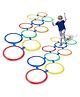 SVE Hopscotch Ring Game-14 Multi-Colored Plastic Rings and 18 Connectors for Indoor or Outdoor Use-Fun Creative Play Set for Kids