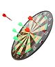 SVE Premium Magnetic Dart Board with 4 Darts - Fun Indoor and Outdoor Dart Game Set - Diameter 28.5 cm