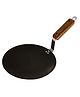 Femora Iron Concave Tawa 10 Inch  Tava for Roti with Strong Wooden Handle Black